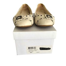 Sapatilhas Christian Dior Ethnic em pele cor eggshell Fora de branco