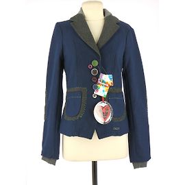 Desigual Vest / Blazer Navy blue