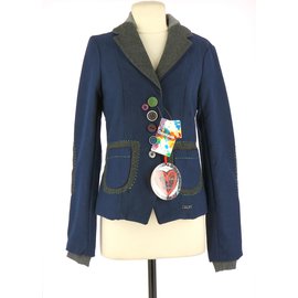 Desigual Veste / Blazer Bleu Marine