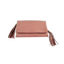 Clutch Lancel de couro rosa Rosa