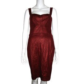 Diane Von Furstenberg-Jiwon cocktail dress-Dark red