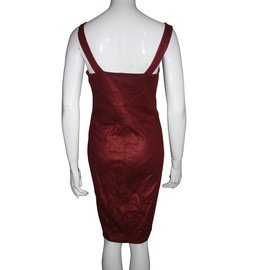 Diane Von Furstenberg-Jiwon cocktail dress-Dark red