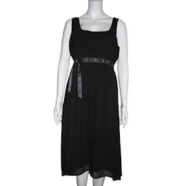 Vera Wang Schwarzes Abendkleid aus Chiffon Schwarz