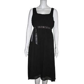 Vera Wang Robe de soirée en mousseline noire Noir