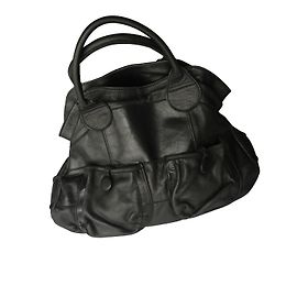 Bolsa de couro preta Aridza Bross Preto