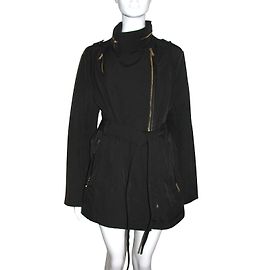 Michael Kors Wasserdichter, militärisch inspirierter Mantel Schwarz