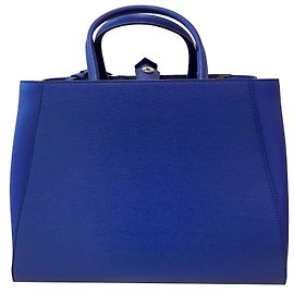 Fendi 2jours Ledertasche Blau Blau