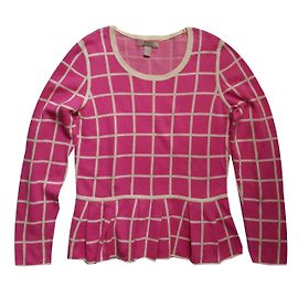 Pull Banana Republic Rose Tartan en Coton L Rose
