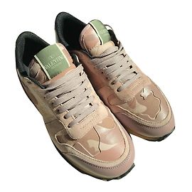 Tênis Valentino de couro rosa Rosa