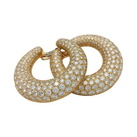 Cartier-Cartier yellow gold earrings, diamonds.-Other