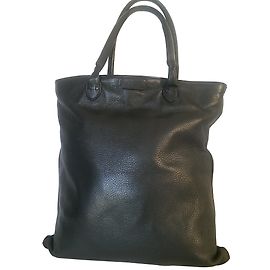 Sergio Rossi Leather Tote Bag Navy Blue Navy blue