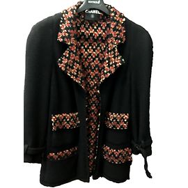 Chanel Jacke ohne Knöpfe Schwarz