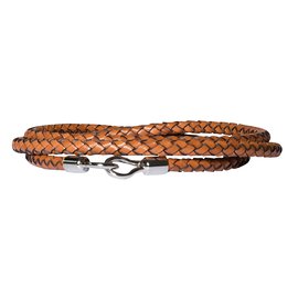 Autre Marque-New braided leather lasso belt-Caramel