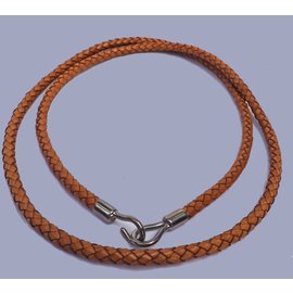 Autre Marque-New braided leather lasso belt-Caramel