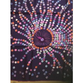 Hermès-Plaza de hermes 90 cm perlas danzantes-Rosa,Púrpura