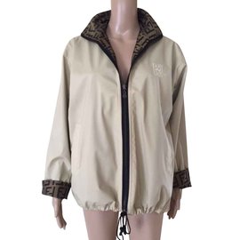 Fendi-Coats, Outerwear-Brown