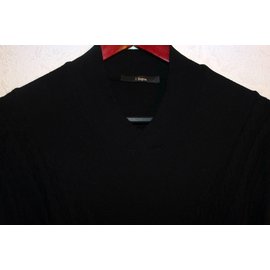 Ermenegildo Zegna-Z ZEGNA SHAWL COLLAR SWEATER-Black