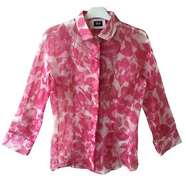 D&G Pink Silk Blouse Pink