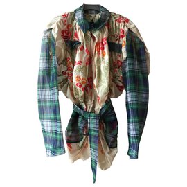 Túnica deconstruida de algodón Comme Des Garcons Multicolor