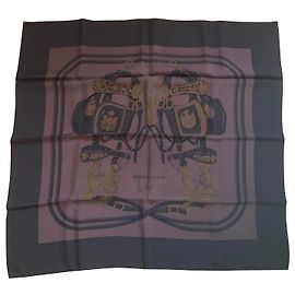 Hermès Hermes Square 90 Dip Dye Brides Gala Brown Cioccolato