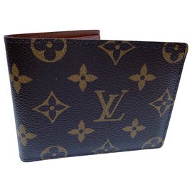 Louis Vuitton-Monograma monedero clasico. Regalo chic y util-Castaño