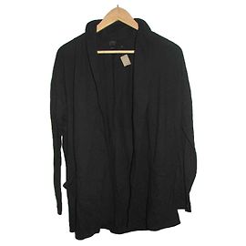 Autre Marque J Crew black cotton blend jacket with shawl collar Black