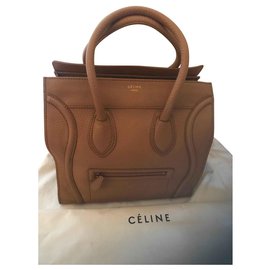 Céline-Céline Golf Bagagem-Castanho claro