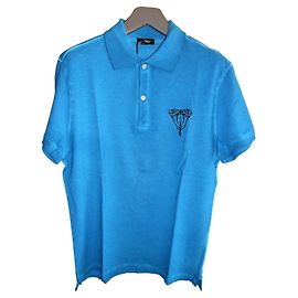 POLO DYED GARMEND DA UOMO BYBLOS Blu