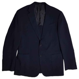 Armani-Blazers Jackets-Navy blue