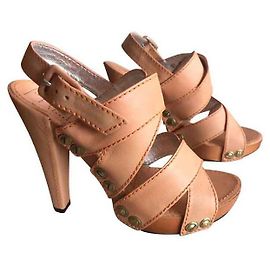 Sandali Free Lance in pelle beige e arancio 37 Beige Arancione