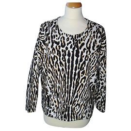 Sudadera Maje Leopard Top Negro Blanco Beige Algodón Negro Blanco Beige