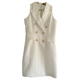 Autre Marque Weißes Kleid aus Polyester Größe M Weiß
