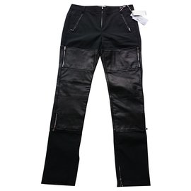 3.1 Phillip Lim-3.1 Pantaloni in pelle Phillip Lim, Taglia US 2 (XS)-Nero