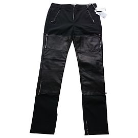3.1 Phillip Lim 3.1 Calças de couro Phillip Lim, Tamanho EUA 2 (XS) Preto