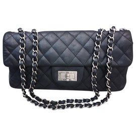 Chanel-Chanel Reissue chanel bag 2.55-Black,Metallic