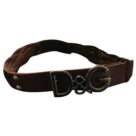 Cinto de couro trançado marrom Dolce & Gabbana Marrom
