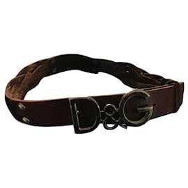 Dolce & Gabbana Braided Leather Belt Brown Brown