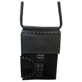 Yves Saint Laurent Nice Shoulder Bag Black Leather Black