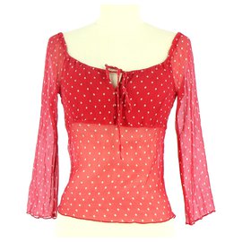 Tara Jarmon-Wrap blouse-Red