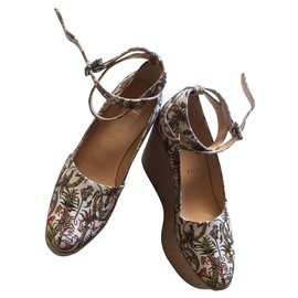 Christian Louboutin-sneaker style - Camargue style pattern on printed fabrics-Beige