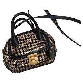 Borsa Salvatore Ferragamo Mini Flamma Nera e Oro Nero