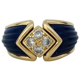 Anello Boucheron in oro giallo, lapislazzuli e diamanti. Altro