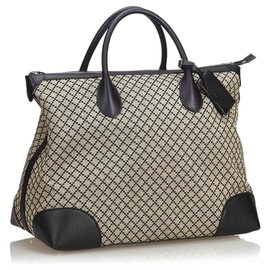 Gucci-Diamante Jacquard Travel Bag-Brown,Black