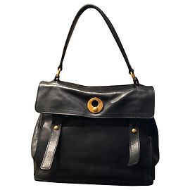 Yves Saint Laurent Muse Black Leather Handbag Black