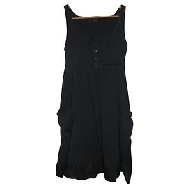 Vestido de algodão azul marinho Thomas Burberry Azul marinho