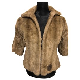 Fendi-Coats, Outerwear-Beige