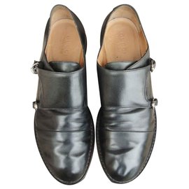 Gucci-zapatos de monje tamaño Gucci 43 1/2-Negro