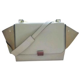 Céline Trapeze Bag Eggshell Leather Eggshell