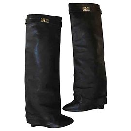 Botas Shark Givenchy de piel negra Negro