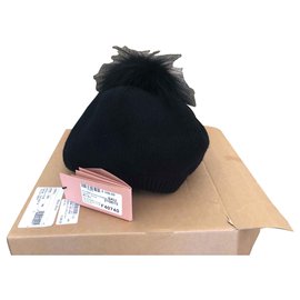 Miu Miu-Miu Miu hat cappelli nero-Black,Pink